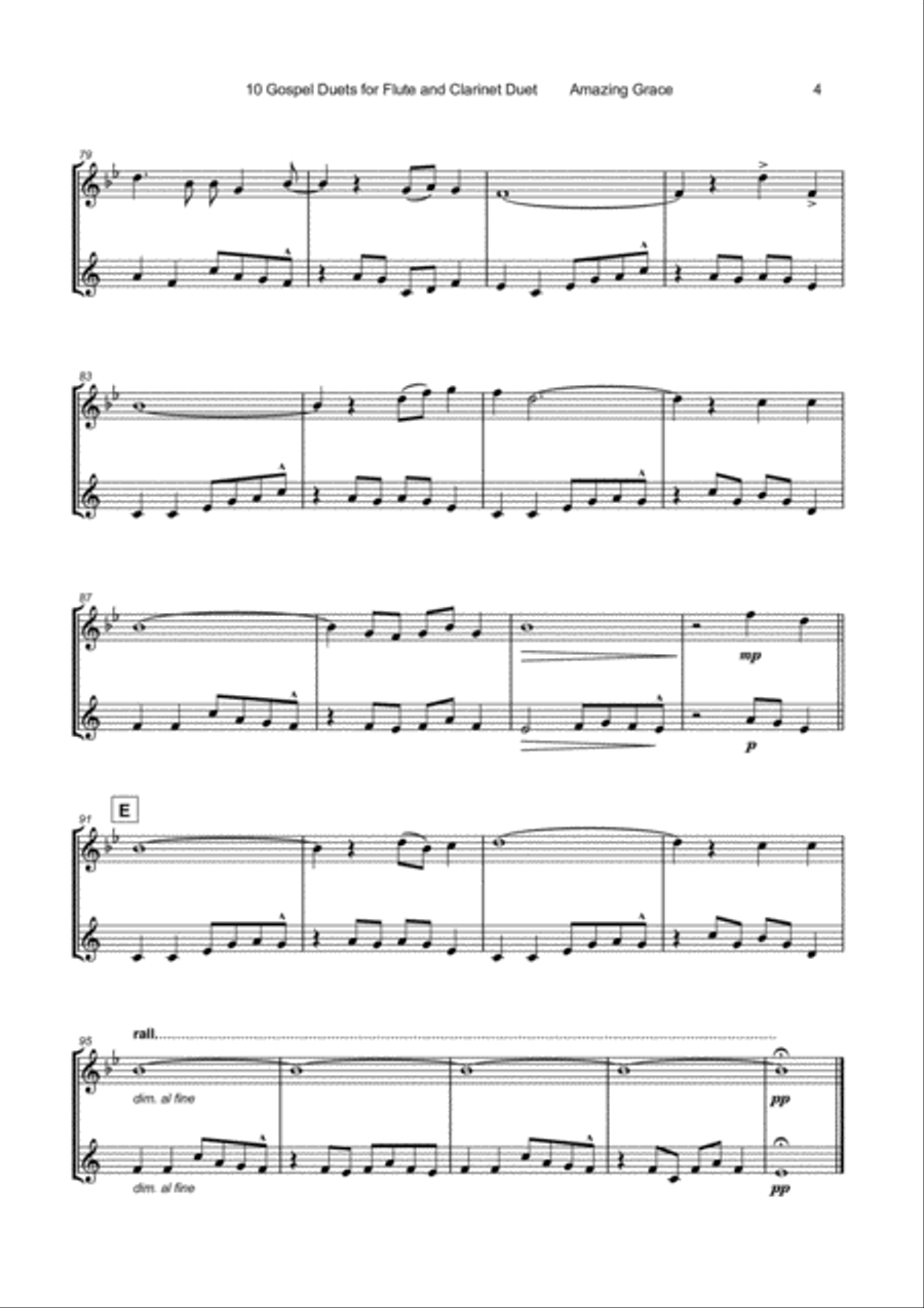10 Gospel Duets for Flute and Clarinet