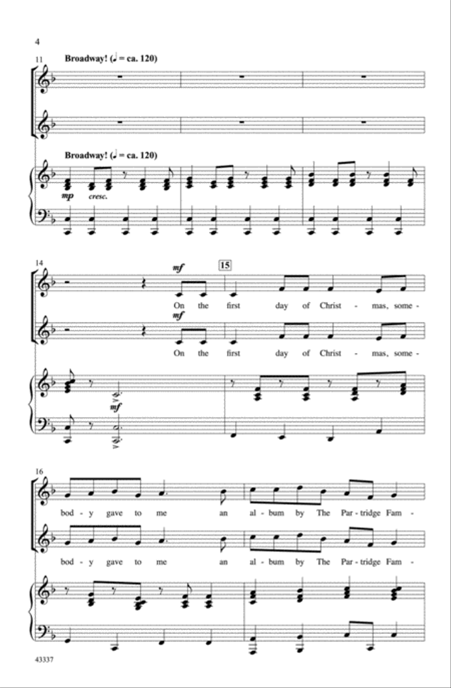 The Twelve Days of a Regifted Christmas Choir scores gallery preview page 3