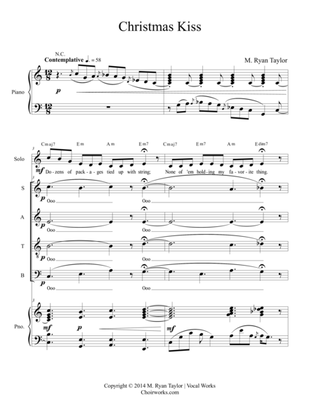 Christmas Kiss for SATB Choir and Piano
