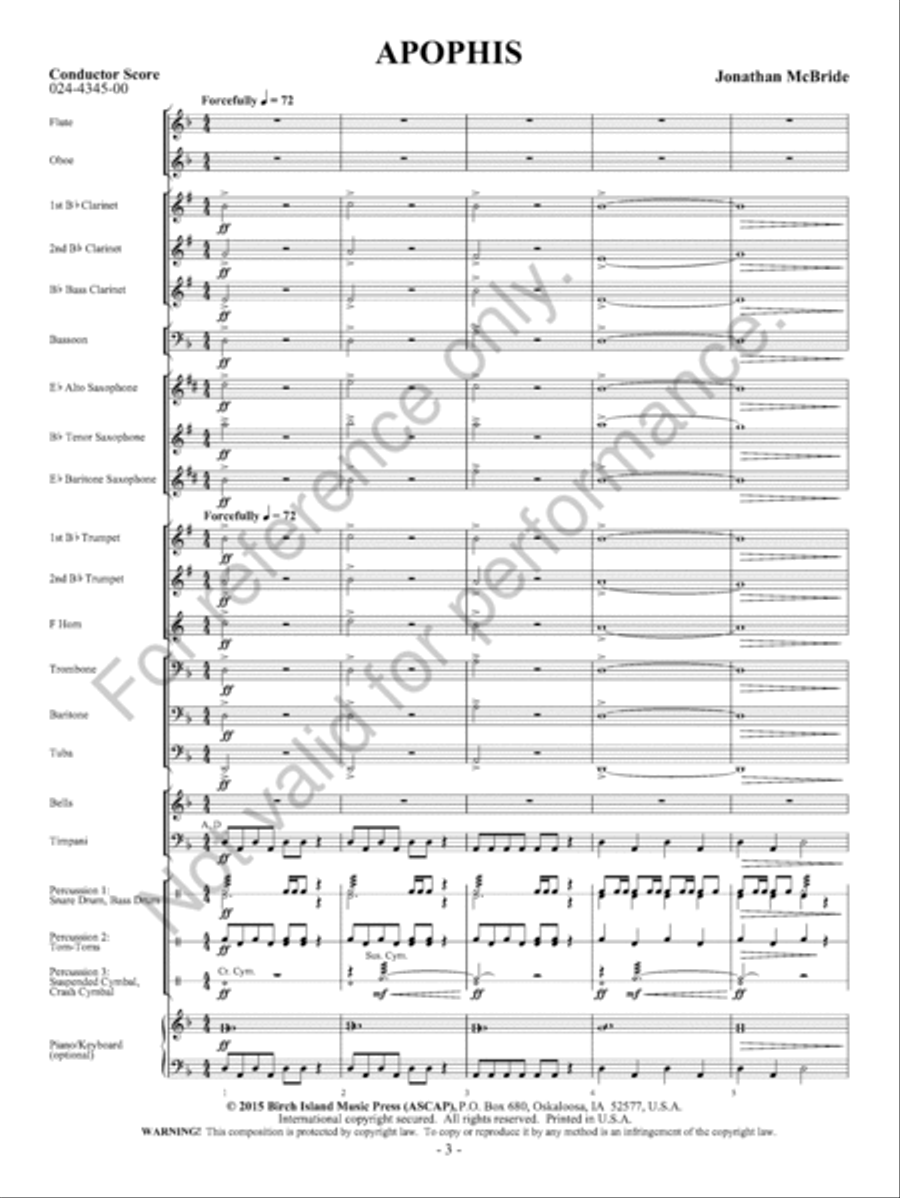 Apophis Apophis Concert Band scores gallery preview page 4