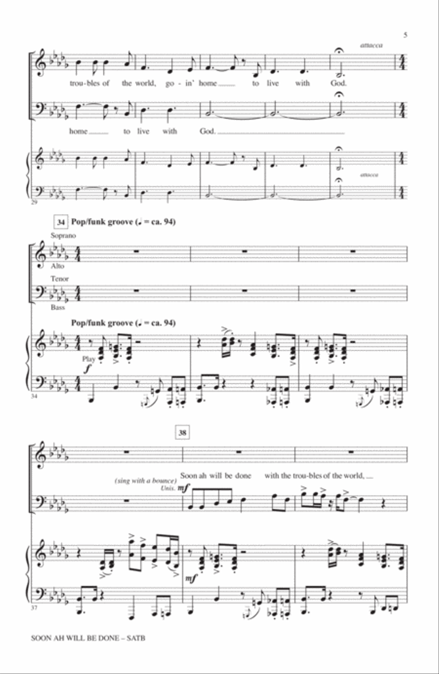 Soon Ah Will Be Done Soon Ah Will Be Done 4-Part scores gallery preview page 3