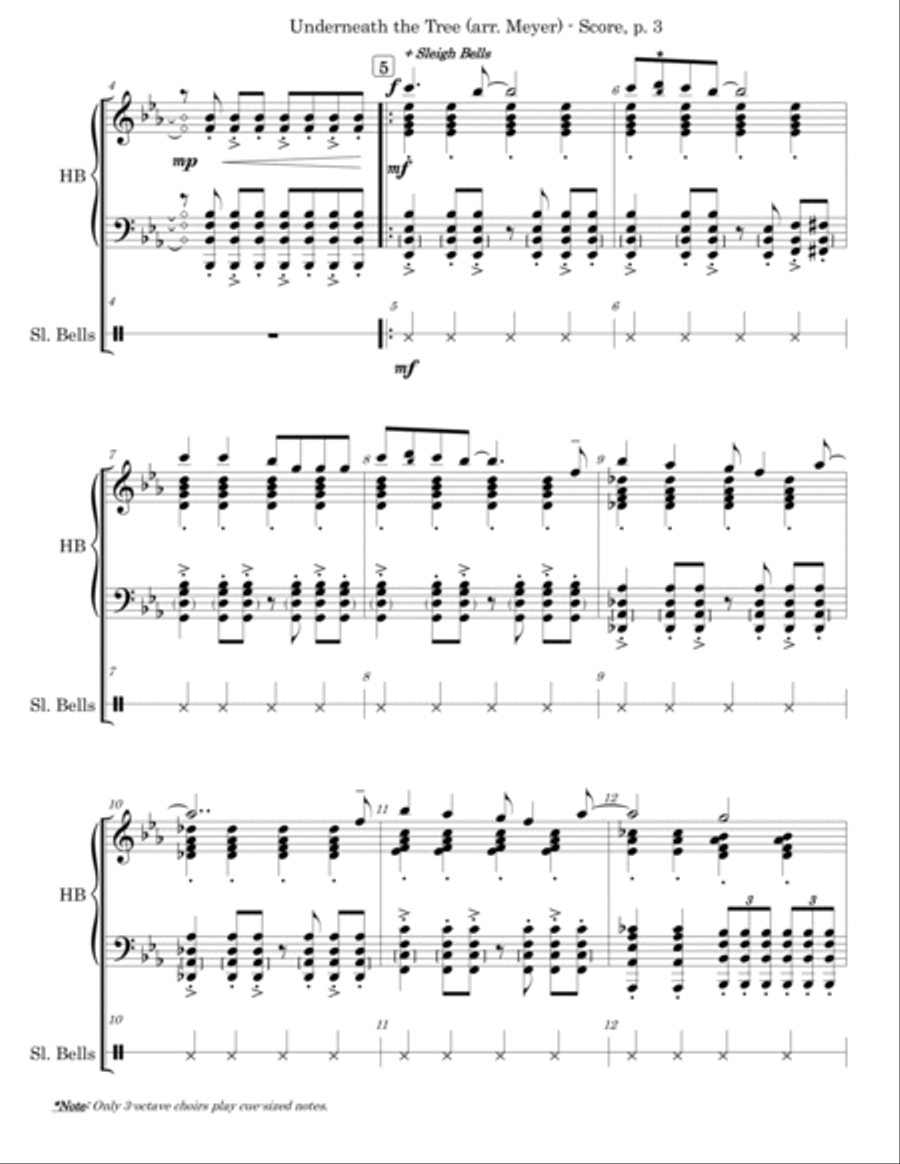 Underneath The Tree Handbell Choir scores gallery preview page 3