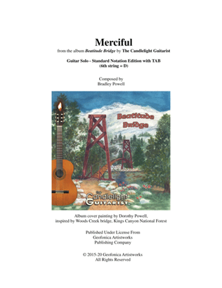 Book cover for Merciful (guitar solo in standard notation with TAB)