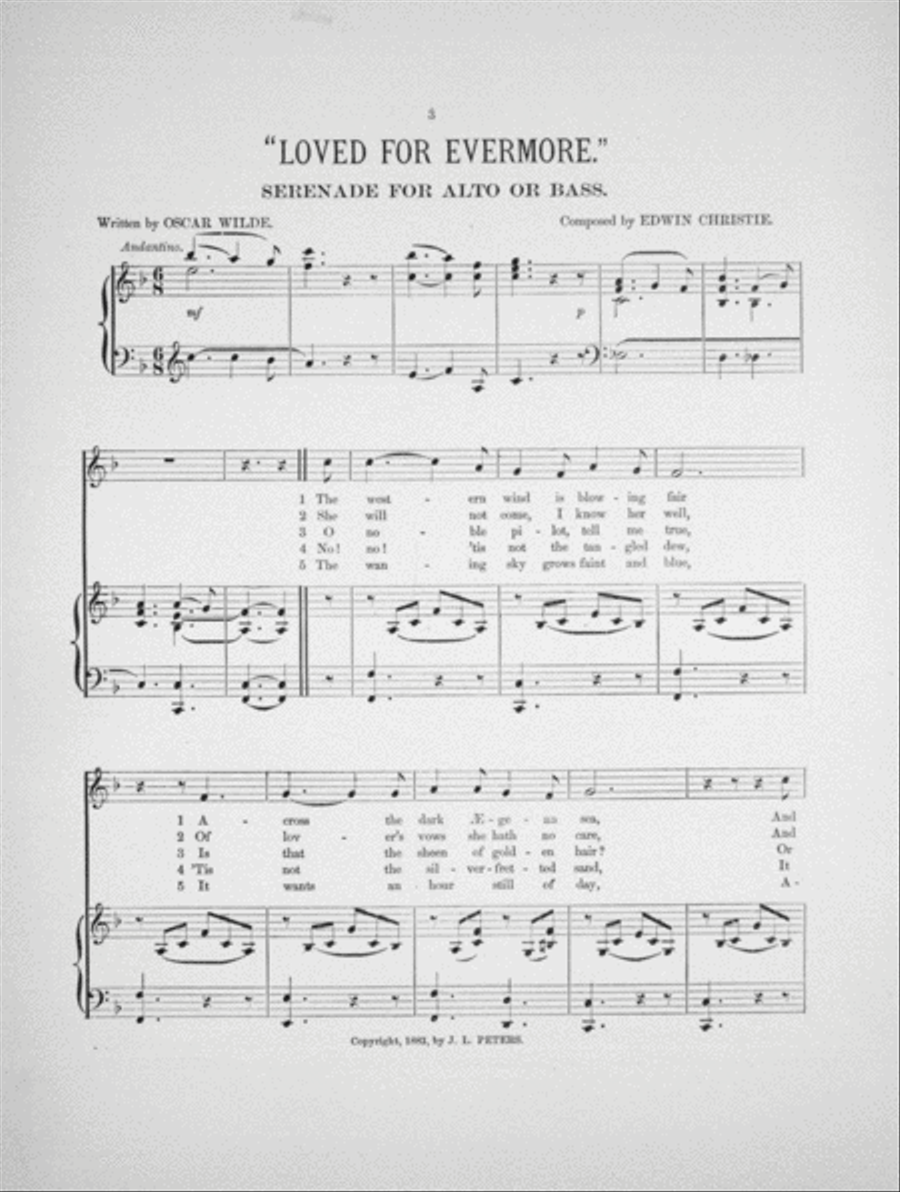 Loved For Evermore. Serenade for Alto or Bass Voice scores gallery preview page 2