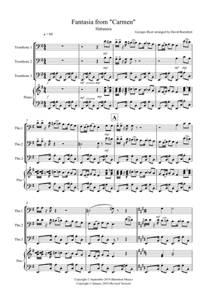 Habanera (Fantasia from Carmen) for Trombone Trio