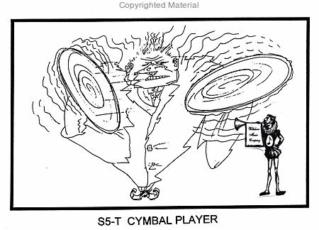 Pen & Ink Drawing of Cymbal Player