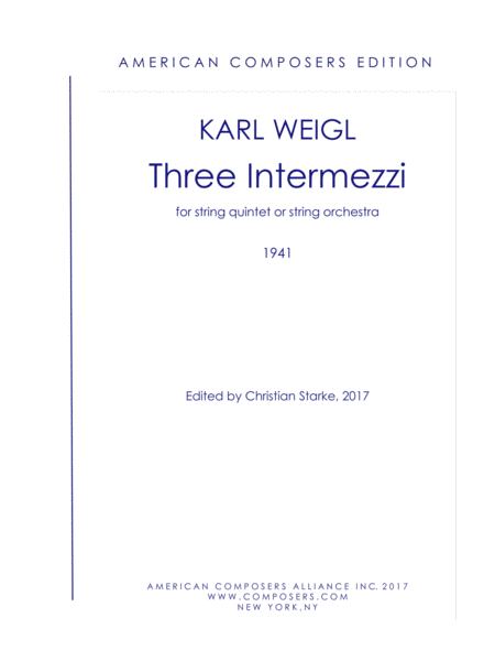 [WeiglK] Three Intermezzi