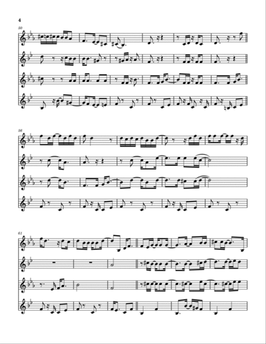 Workin' Man Blues Workin' Man Blues Saxophone Quartet scores gallery preview page 5