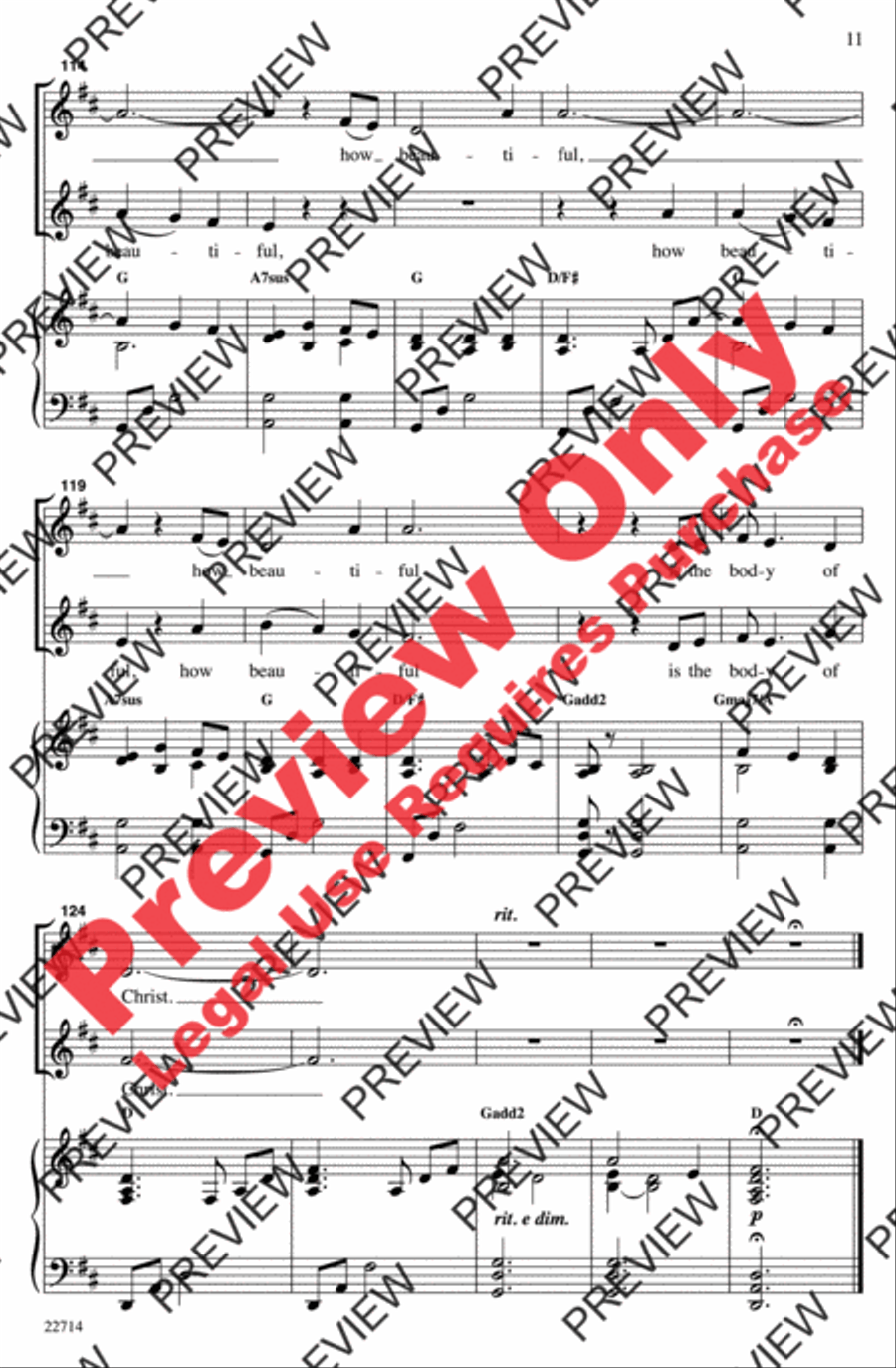 How Beautiful 2-Part scores gallery preview page 10