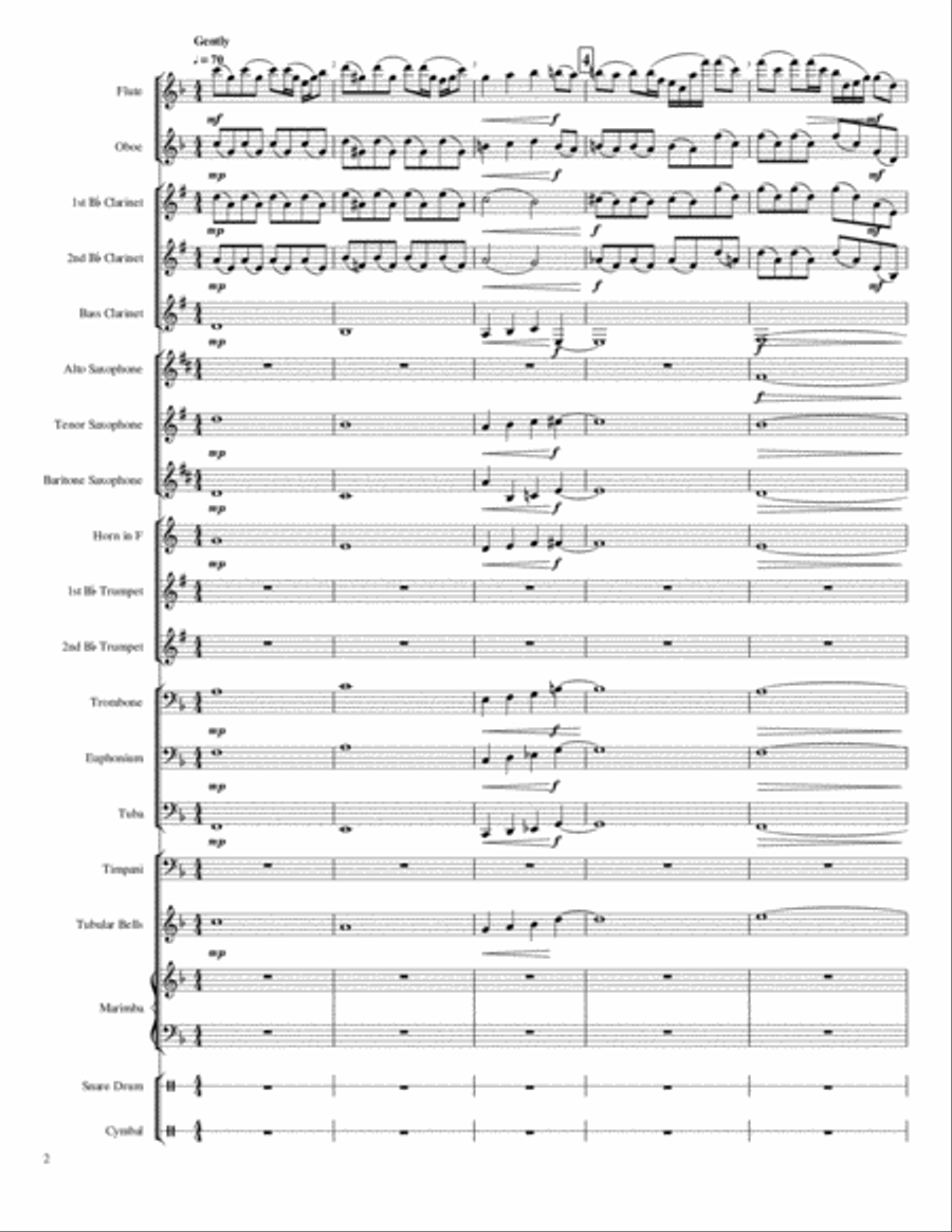 A Loss is a New Beginning Concert Band scores gallery preview page 2