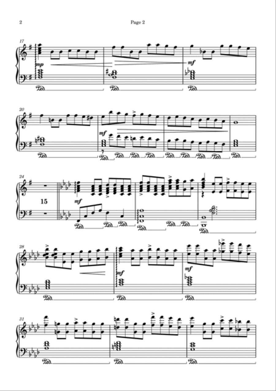 The Windmills Of Your Mind Piano Solo scores gallery preview page 2
