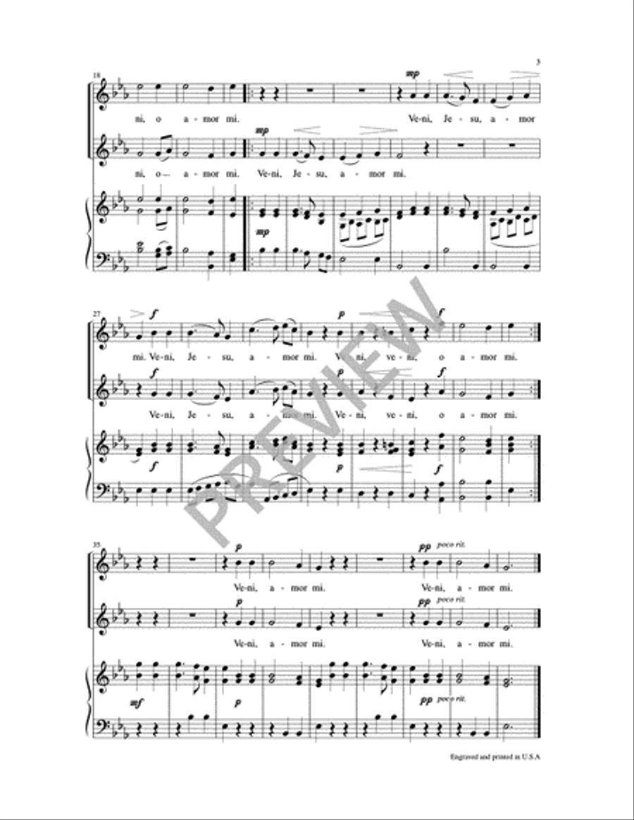 Veni, Jesu, Amor Mi Veni, Jesu, Amor Mi 2-Part scores gallery preview page 2