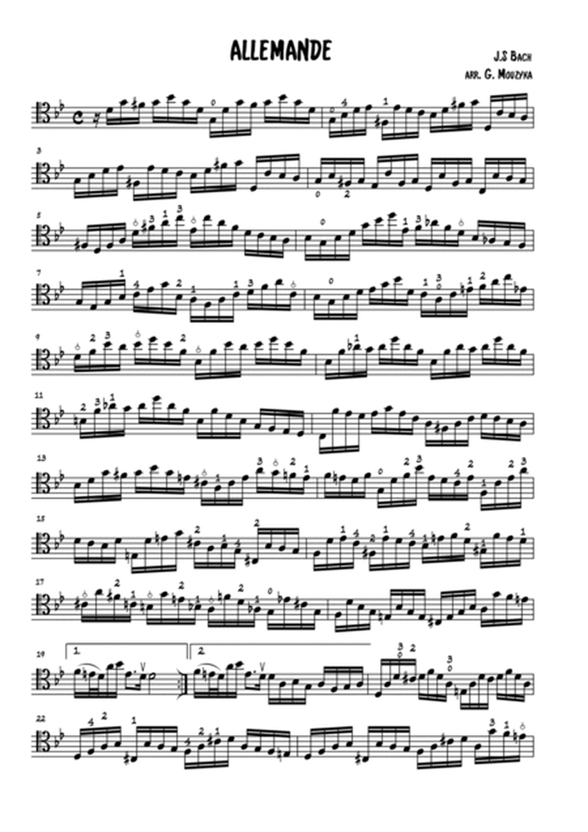 J.S. Bach Partita BWV 1013 arranged for Double Bass Solo