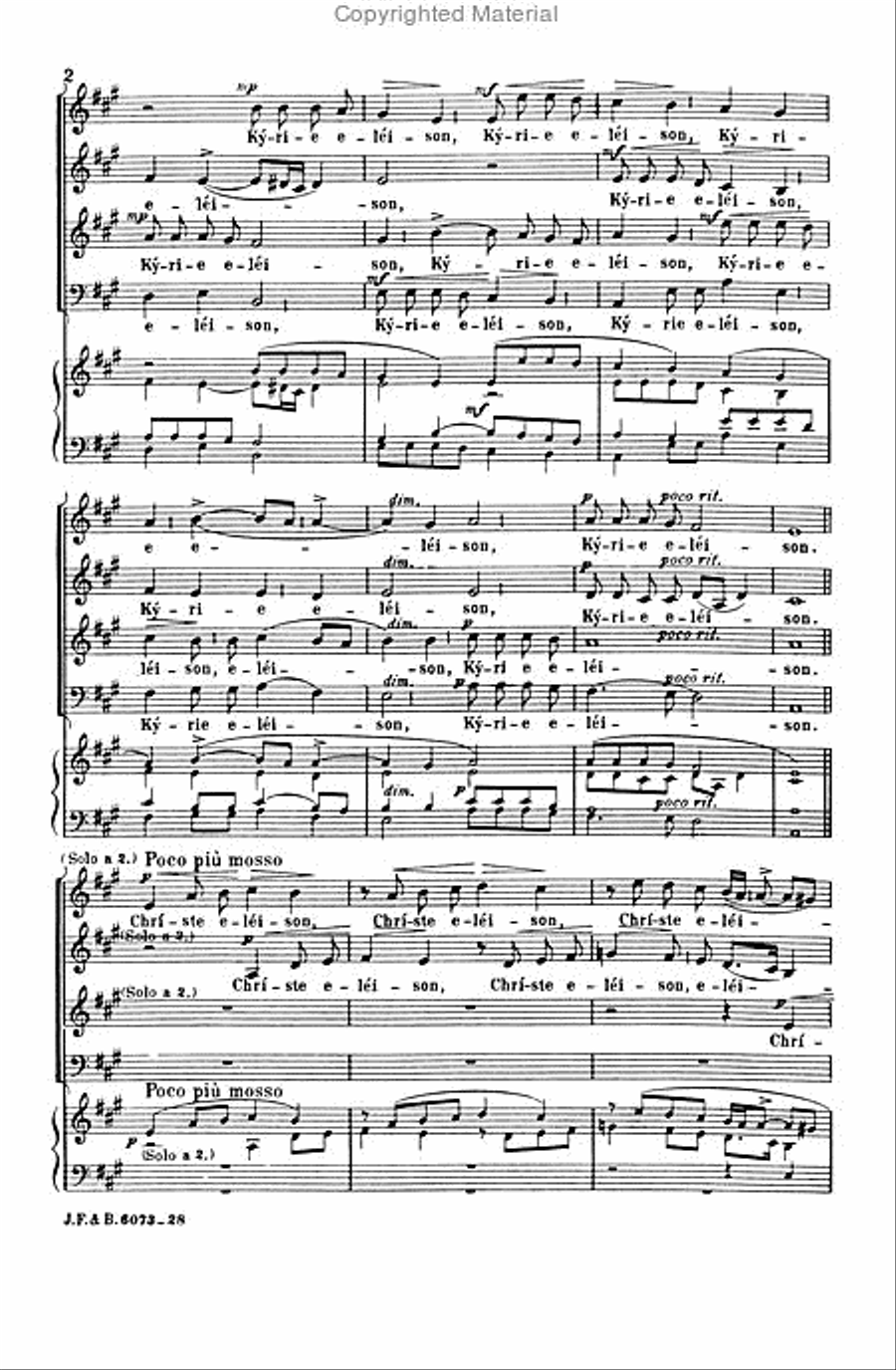 Missa Secunda Missa Secunda 4-Part scores gallery preview page 3