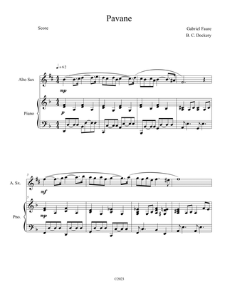 Pavane (Alto Sax Solo with Piano Accompaniment)