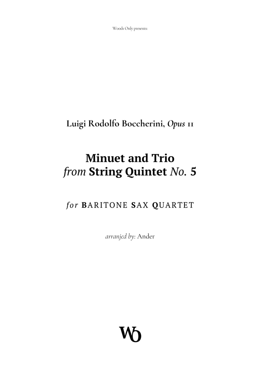Minuet by Boccherini for Baritone Sax Quartet image number null