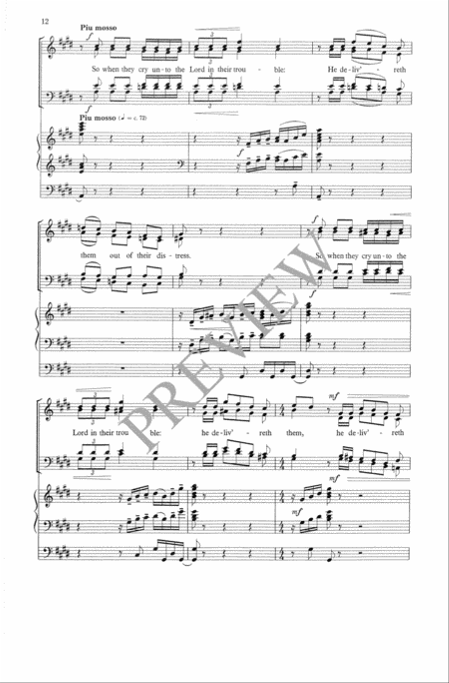 They that Go Down to the Sea in Ships 4-Part scores gallery preview page 13