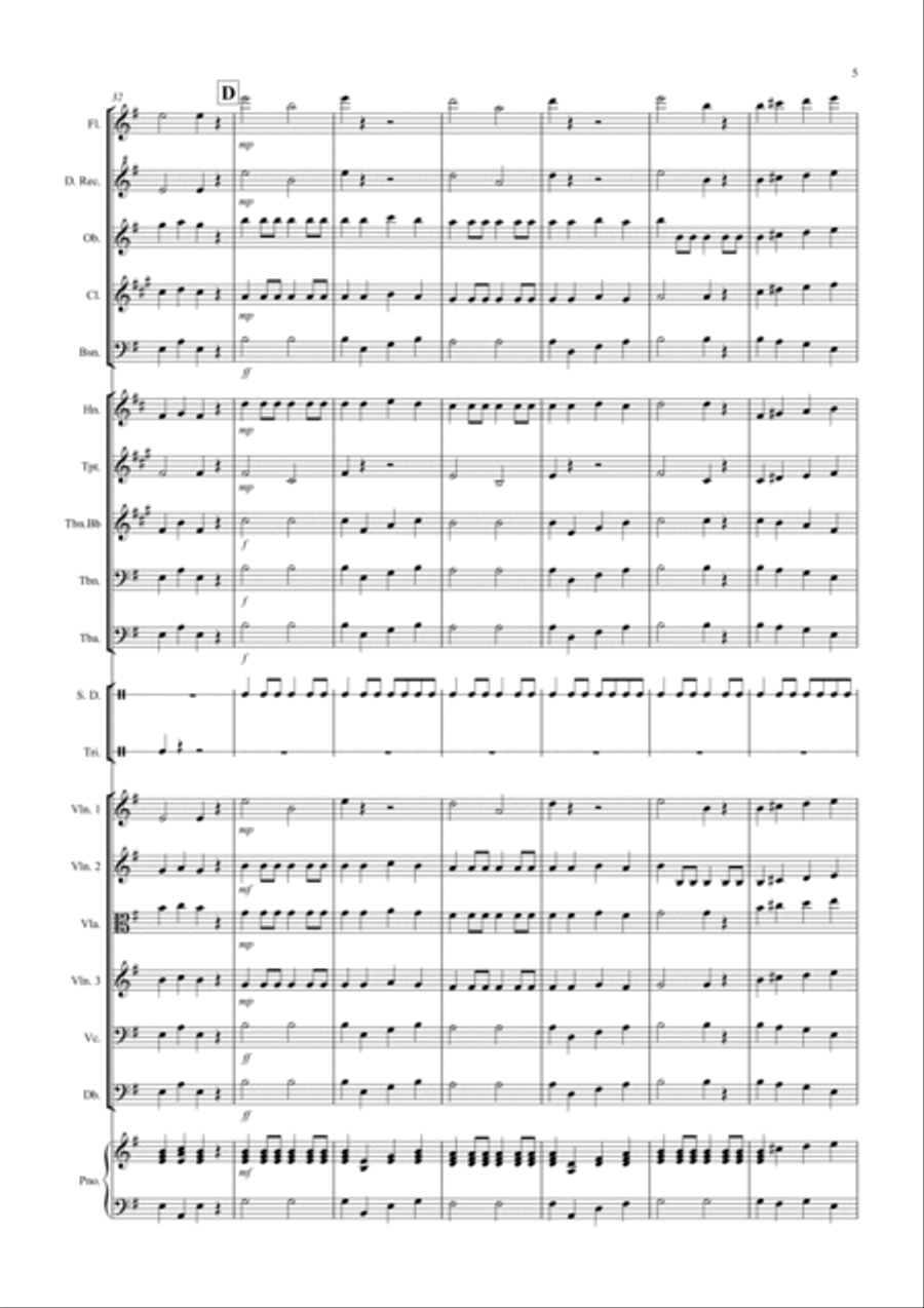 Drunken Sailor for School Orchestra Full Orchestra scores gallery preview page 5