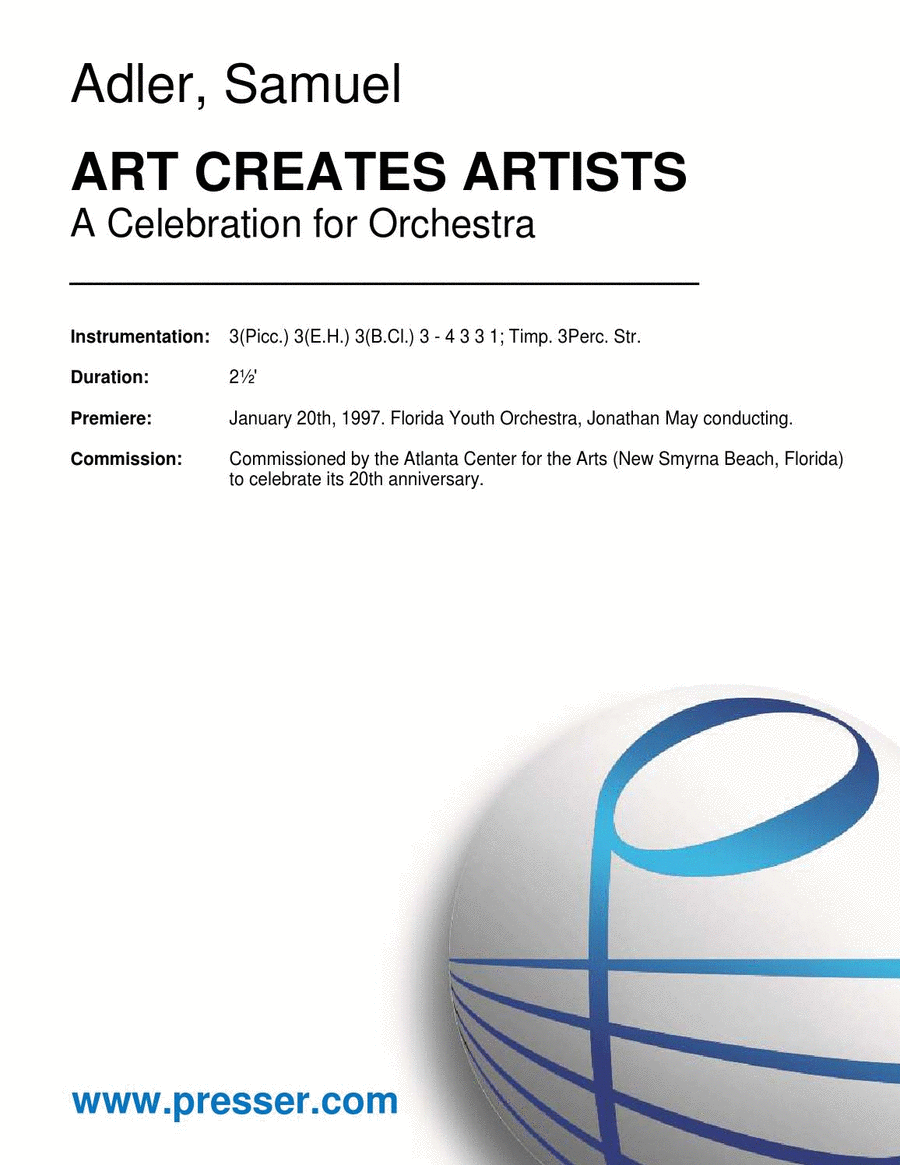 Art Creates Artists - Large Score