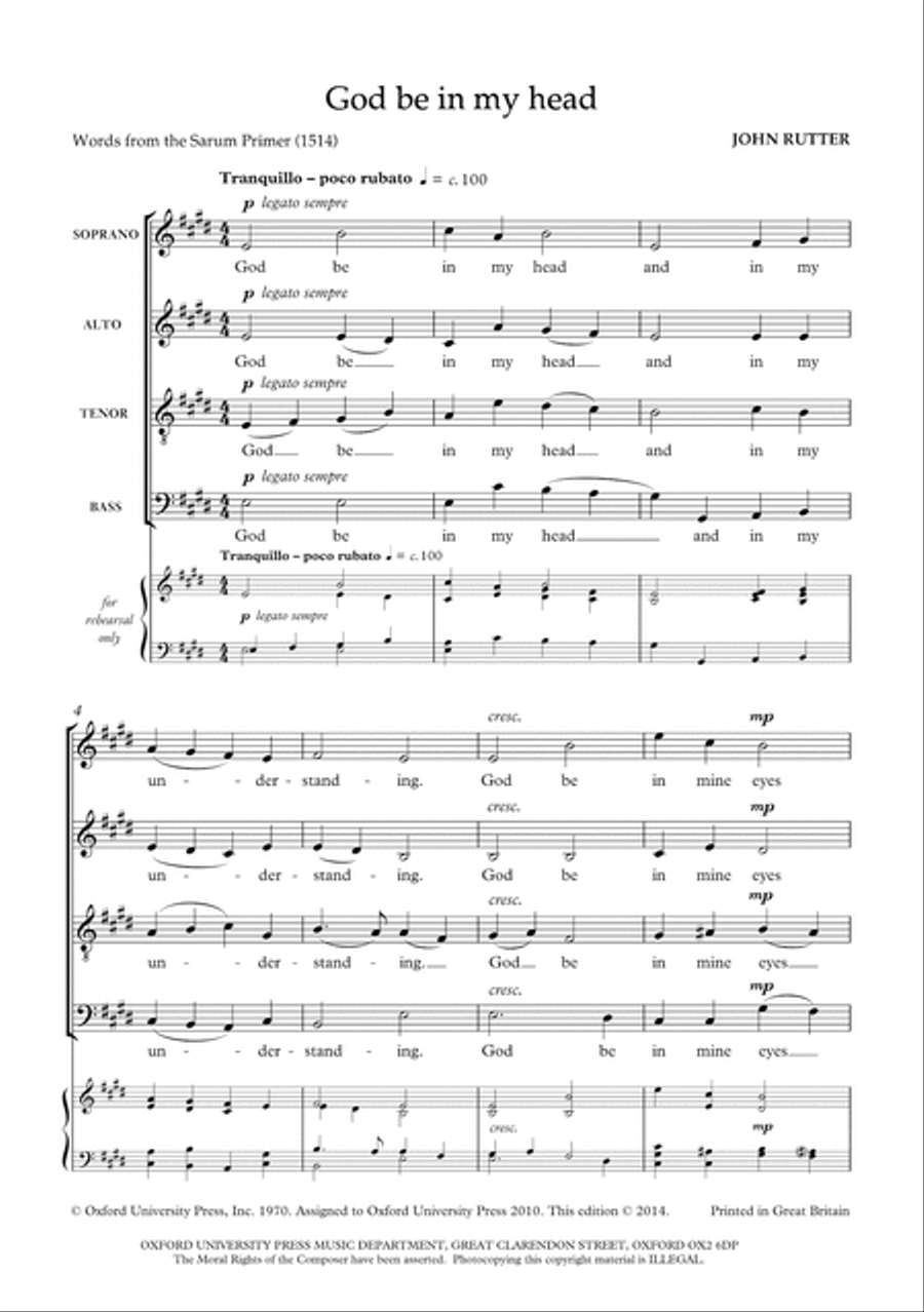 God be in my head God be in my head 4-Part scores gallery preview page 3