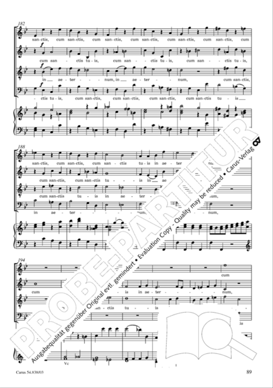 Requiem in B 4-Part scores gallery preview page 94