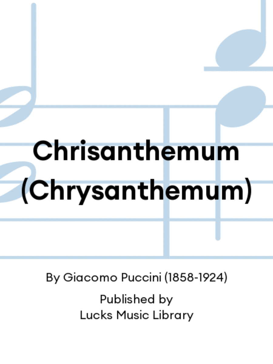 Chrisanthemum (Chrysanthemum) Score scores gallery preview page 1