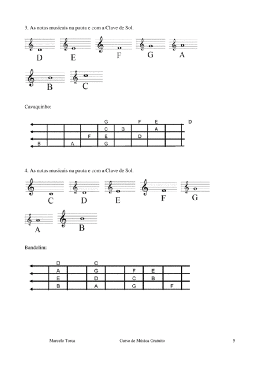 Curso de Música Gratuito Piano, Vocal, Guitar scores gallery preview page 5