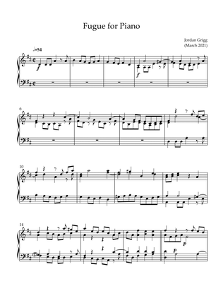 Book cover for Fugue in D major for Piano