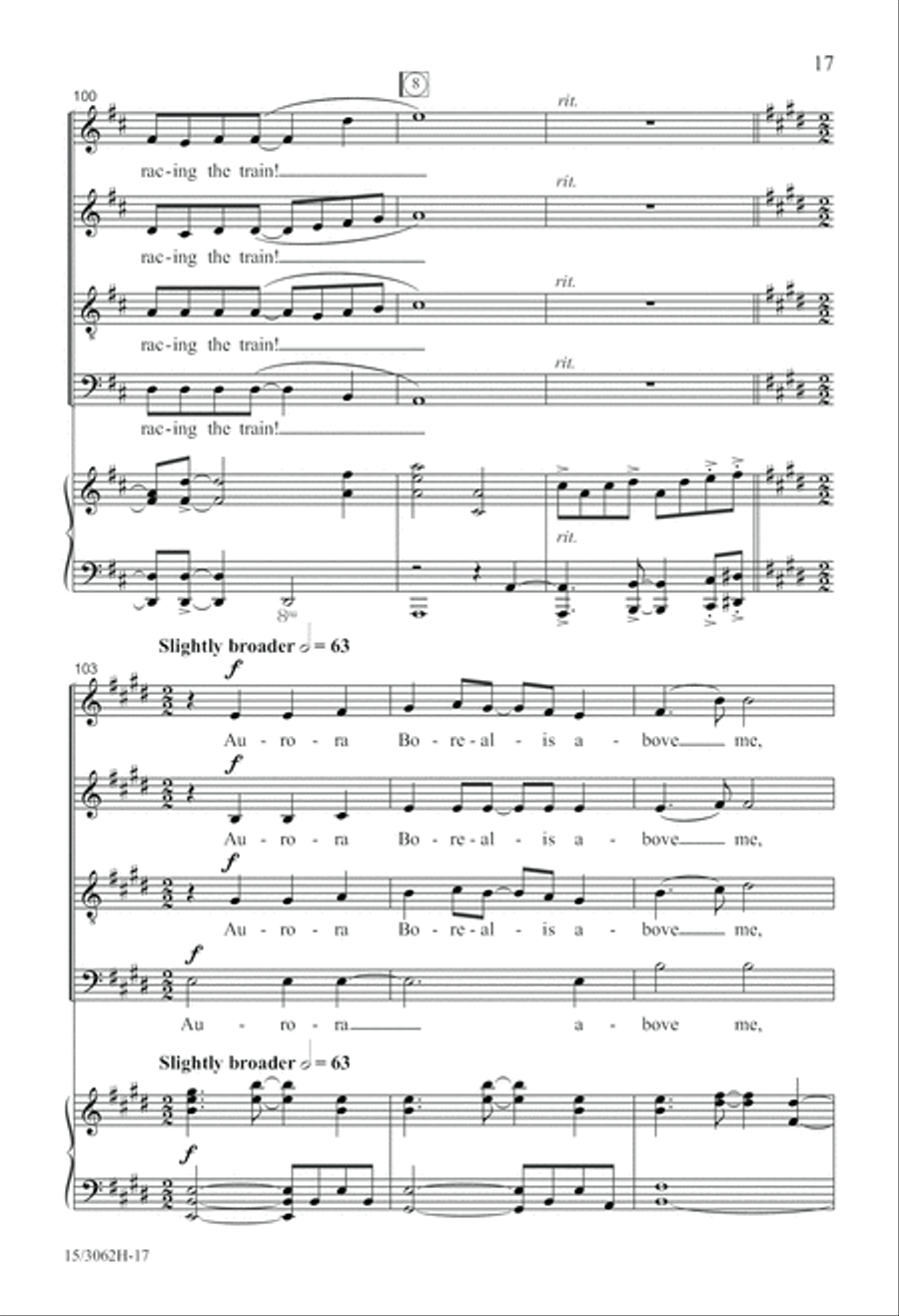 Aurora Borealis 4-Part scores gallery preview page 18