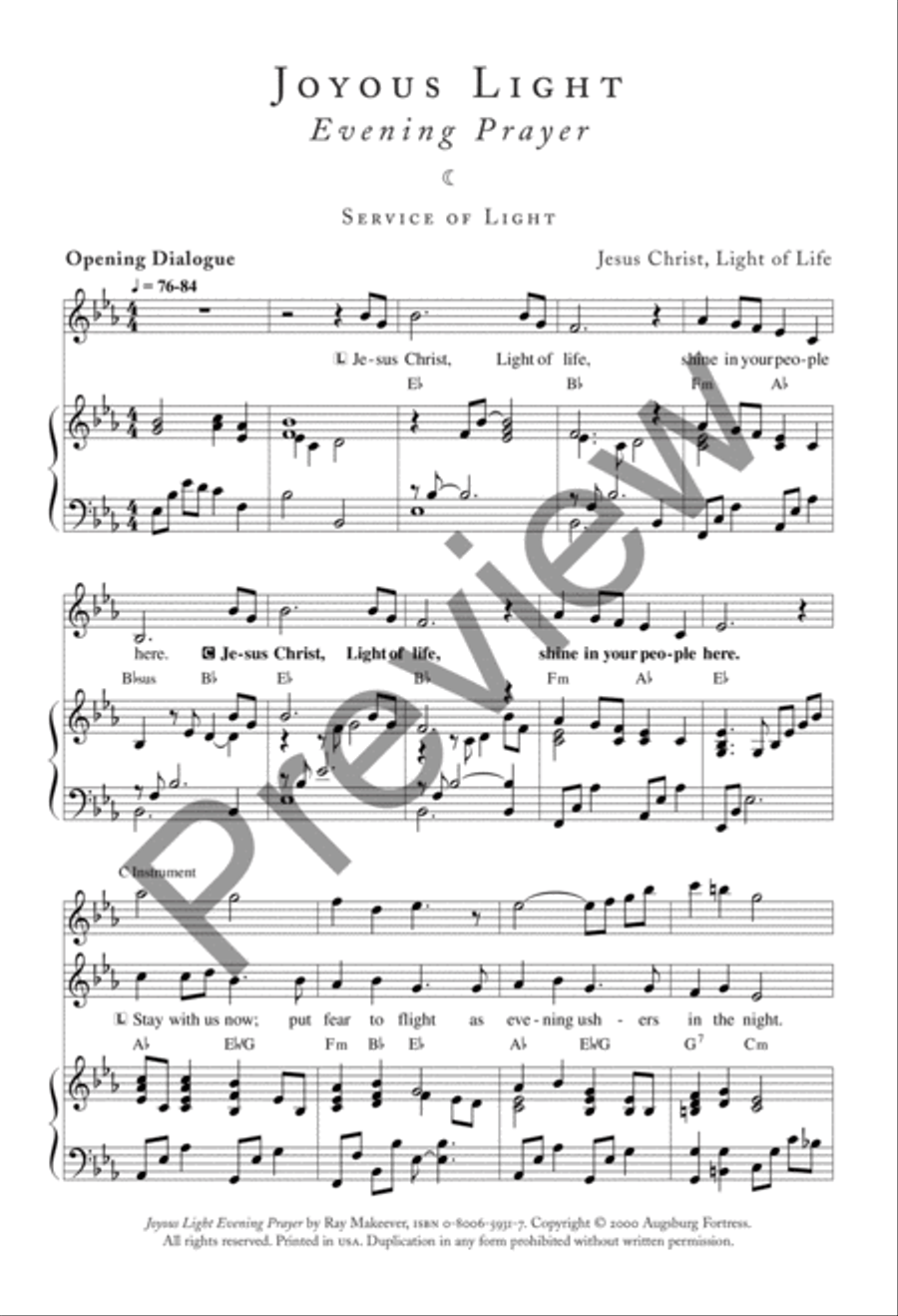 Joyous Light: Evening Prayer Choir scores gallery preview page 4