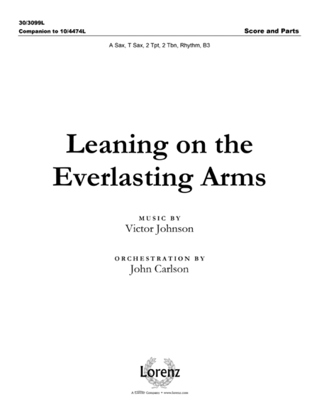 Leaning on the Everlasting Arms - Brass and Rhythm Score and Parts