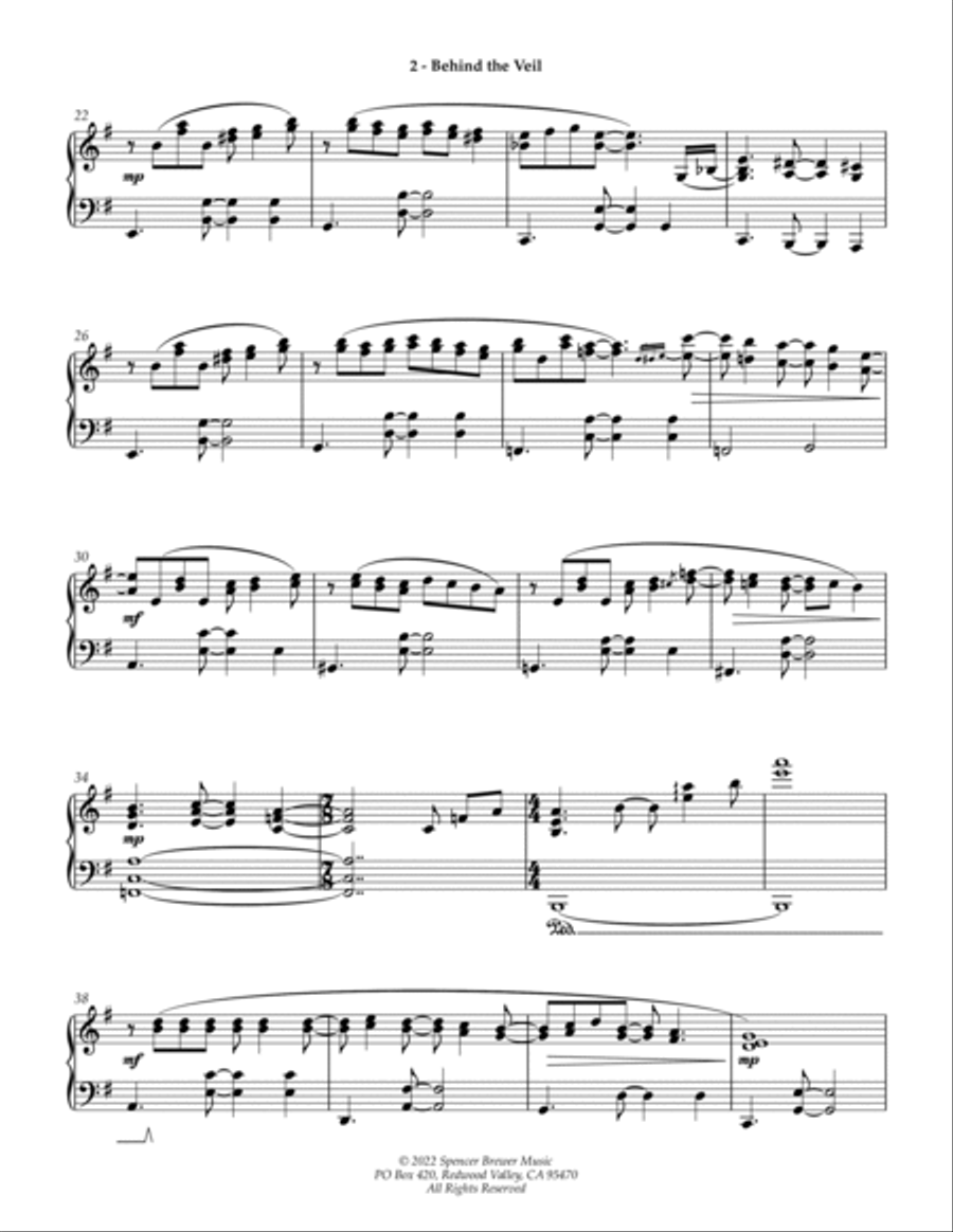 Behind the Veil Piano Solo scores gallery preview page 2