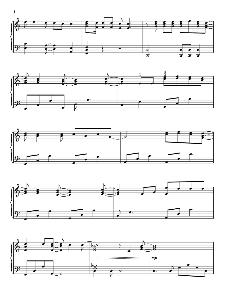 Walking In Memphis Piano Solo scores gallery preview page 4
