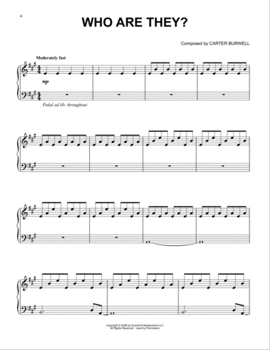 Twilight Piano Solo Pack featuring Bella's Lullaby Piano Solo scores gallery preview page 4