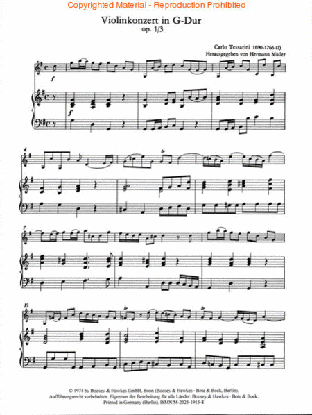 Concerto in G, Op. 1, No. 3
