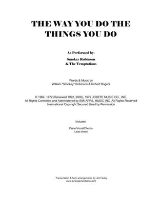Book cover for The Way You Do The Things You Do