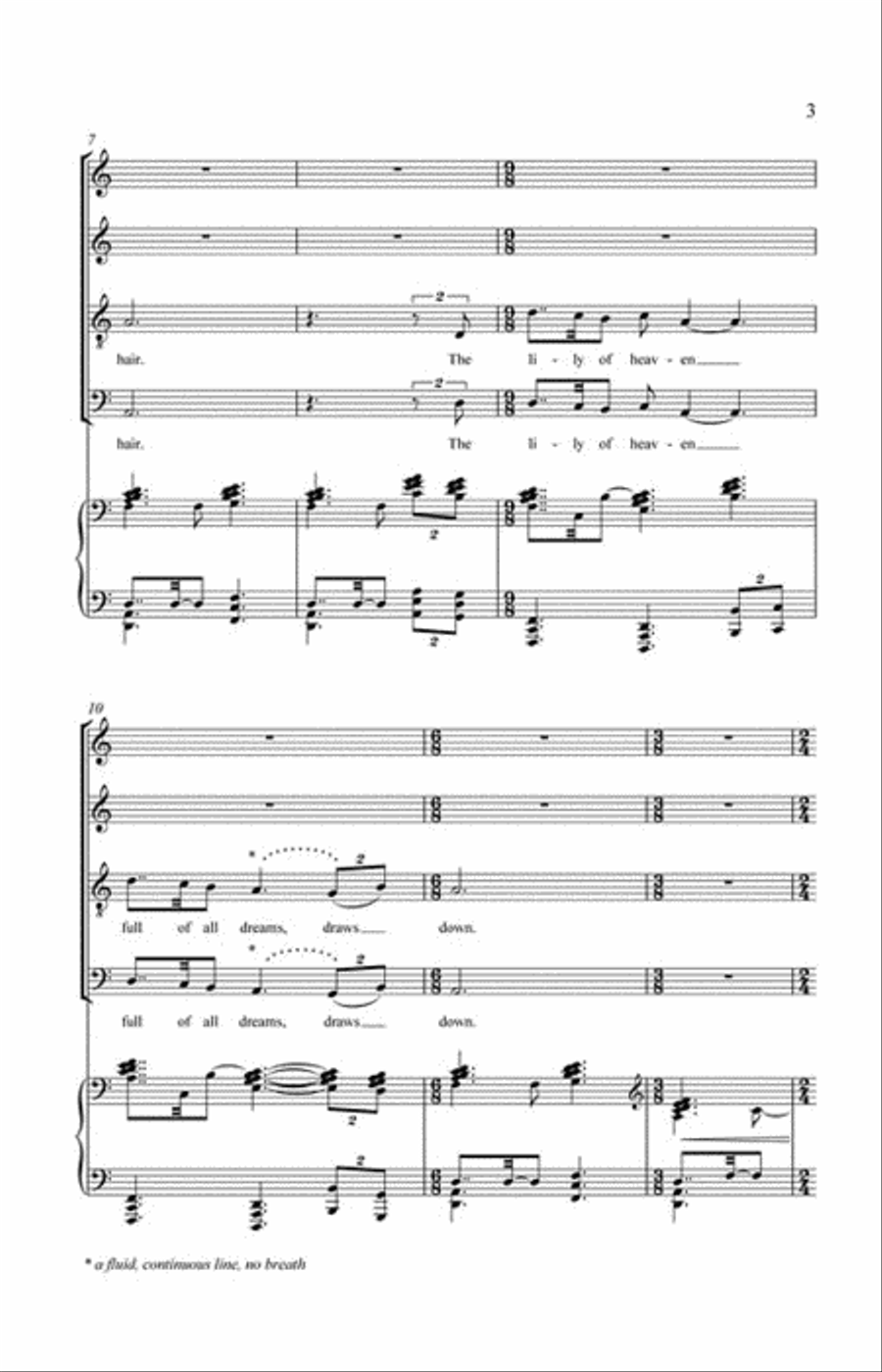 the moon is hiding in her hair 4-Part scores gallery preview page 3