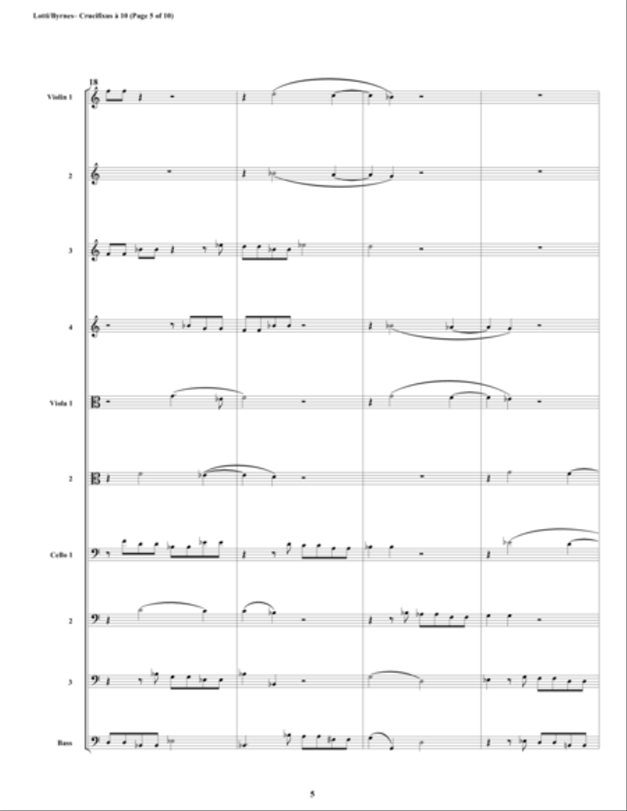 Crucifixus a 10 by Antonio Lotti (String Orchestra) String Orchestra scores gallery preview page 5