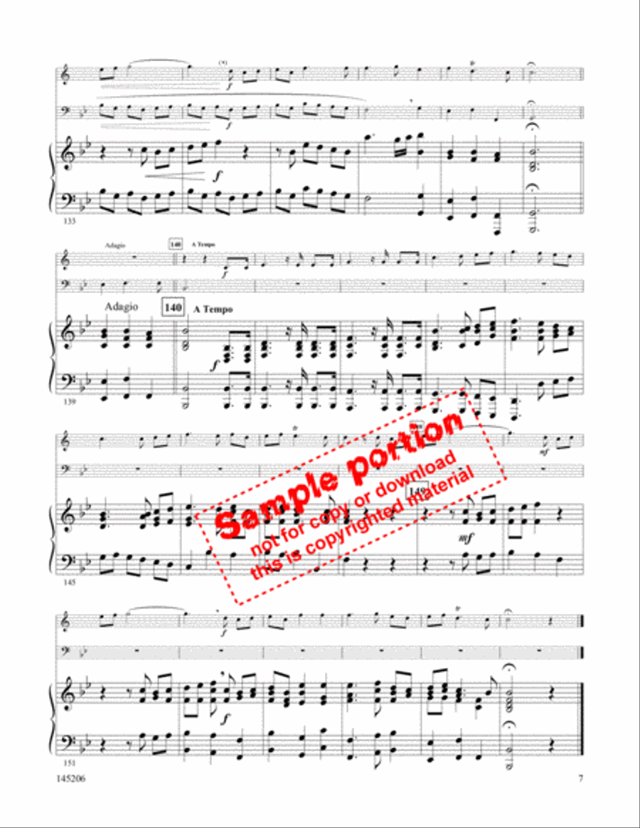 The Trumpet Shall Sound- Aria Euphonium scores gallery preview page 4