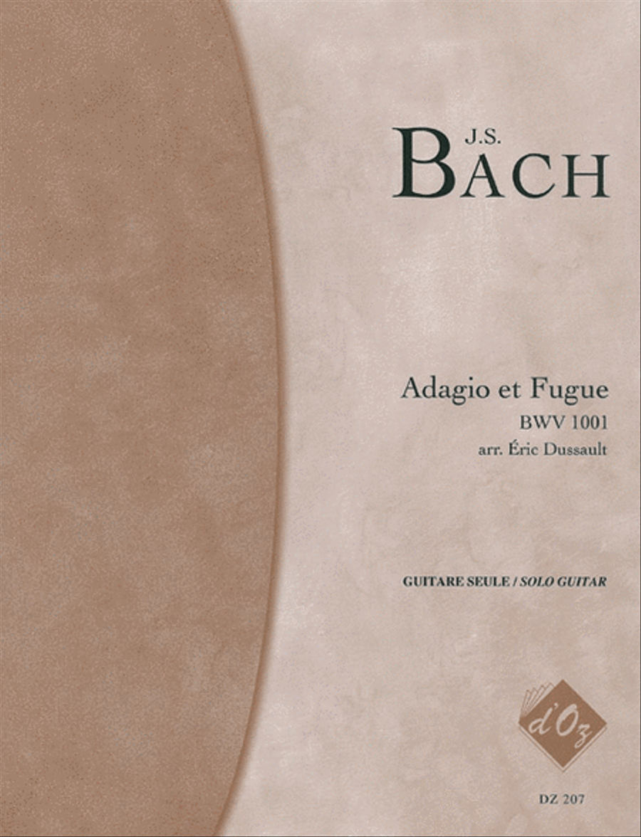 Adagio et Fugue, BWV 1001 Classical Guitar scores gallery preview page 1