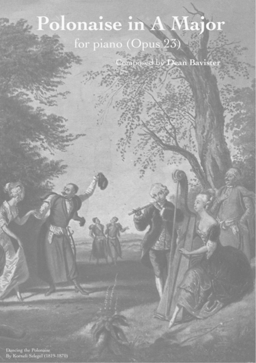 Polonaise in A Major, for piano (Opus 23) Piano Solo scores gallery preview page 1