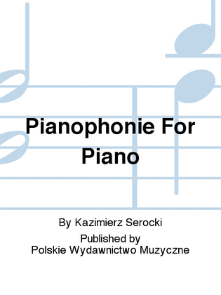 Book cover for Pianophonie For Piano