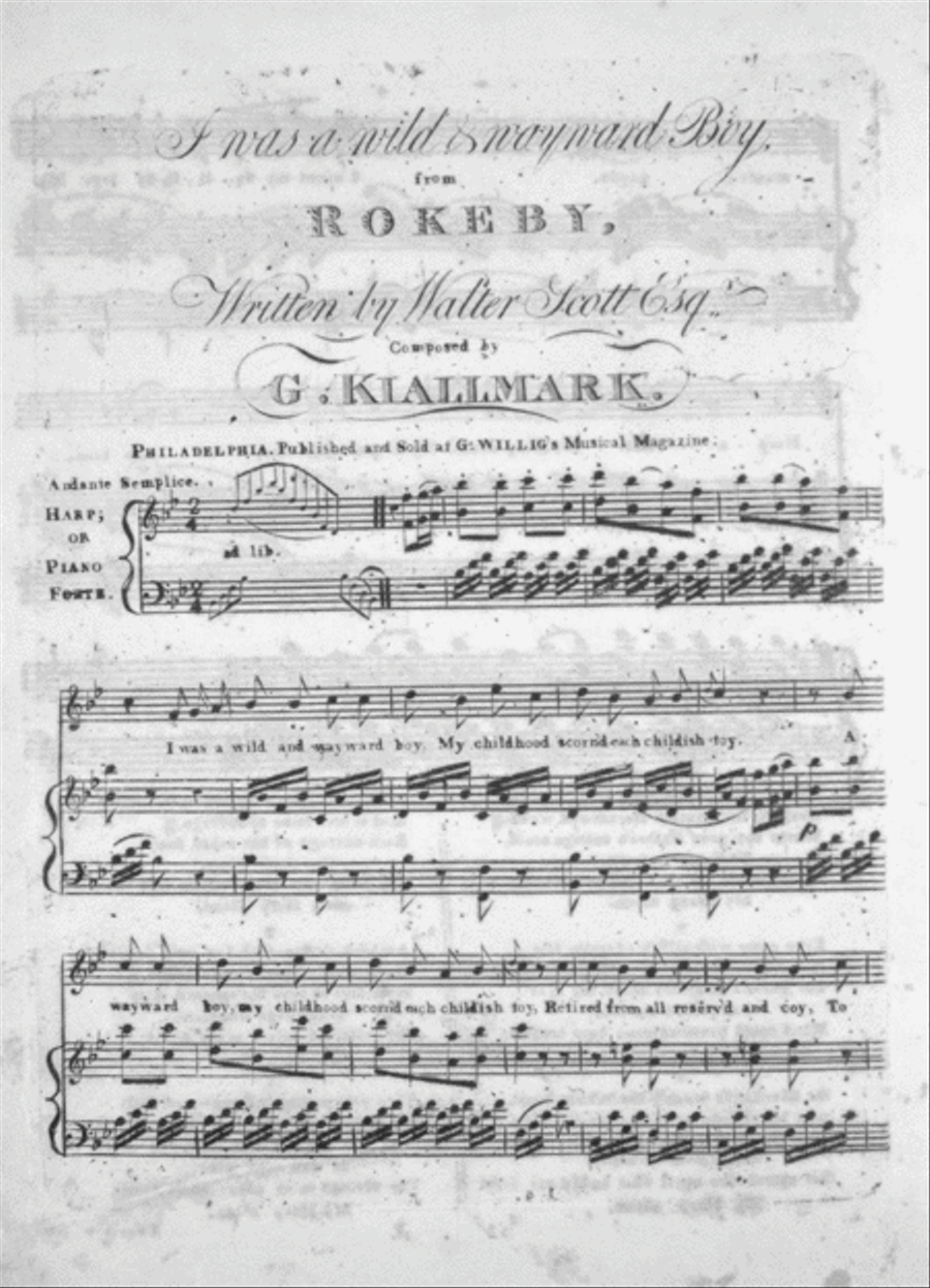 It Wsa a Wild & Wayward Boy, from Rokeby Voice scores gallery preview page 1