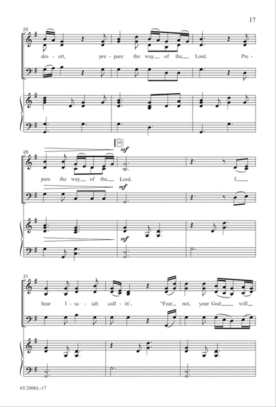 I Hear the Prophet Callin' 3-Part scores gallery preview page 18