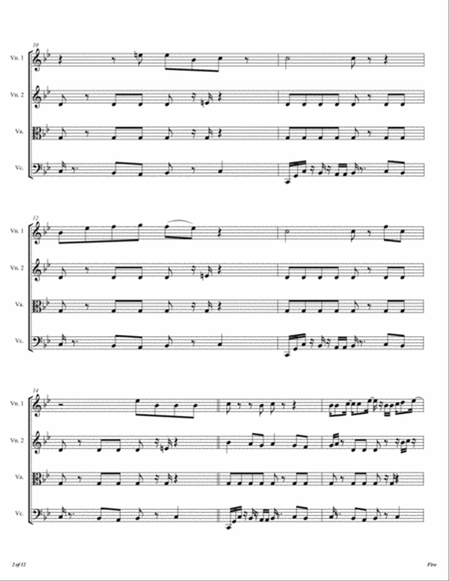 Fire String Quartet scores gallery preview page 3