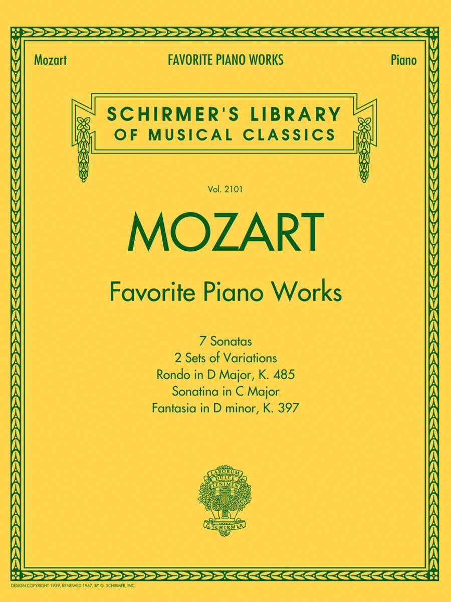 Mozart – Favorite Piano Works Piano Solo scores gallery preview page 1