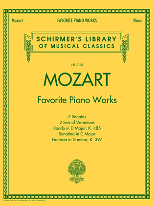 Book cover for Mozart – Favorite Piano Works