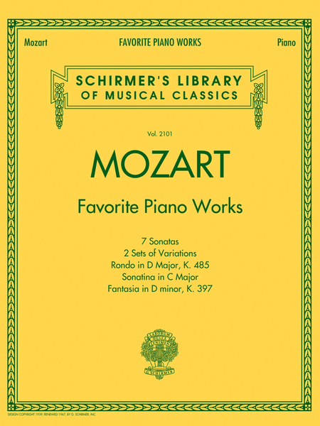Mozart – Favorite Piano Works