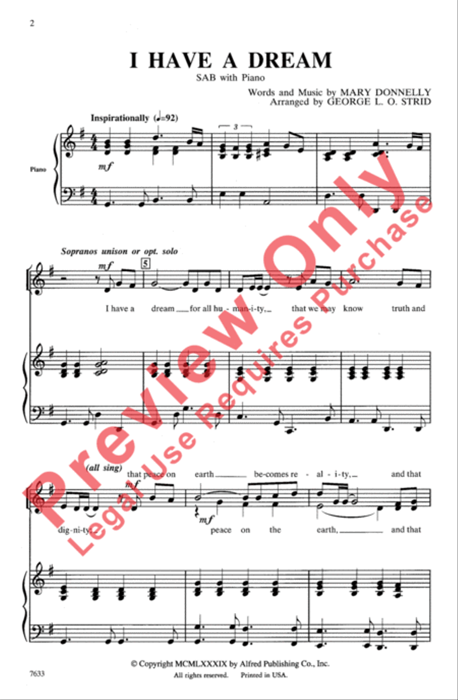 I Have a Dream 3-Part scores gallery preview page 2