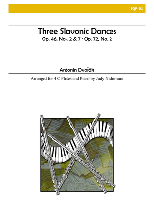 Book cover for Three Slavonic Dances for Four Flutes and Piano